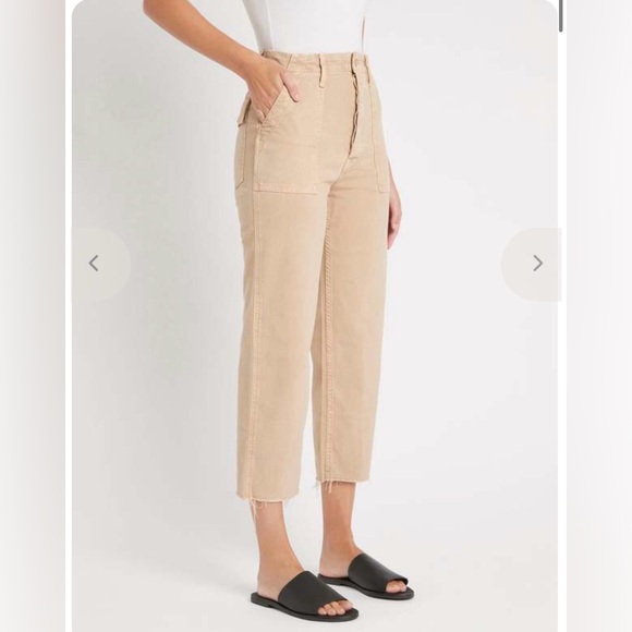 Mother Denim The Patch Pocket Private Ankle Jeans size 25 in Khaki Stretchy - Picture 2 of 12